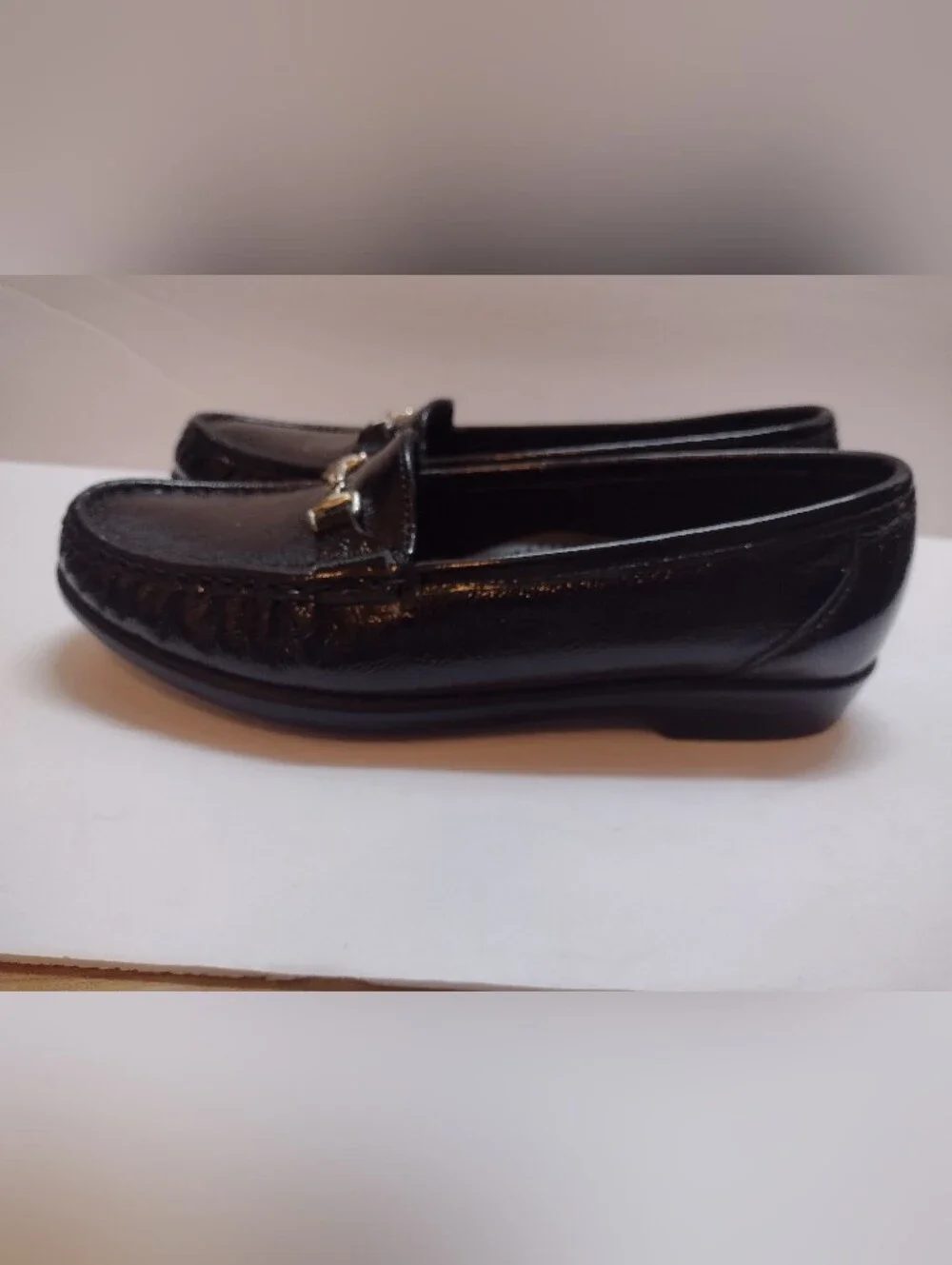 SAS Tripad Loafers Womens 6.5M Black Leather Horsebit Comfort Slip On Shoes USA